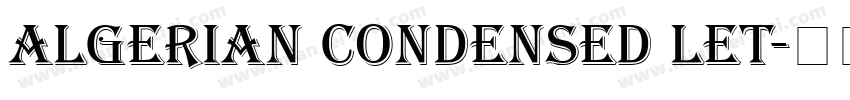 Algerian Condensed LET字体转换